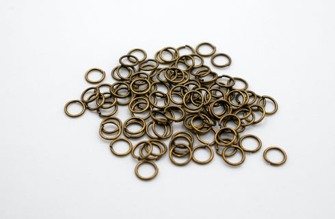 50 pieces, 6mm bronze jump rings, open jump rings, bronze connector, bulk bronze jump rings, bulk jump rings